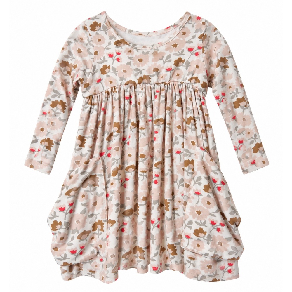 Remie Girl Floral Bamboo Dress Preppy Classic Easter Wedding School Girly Spring